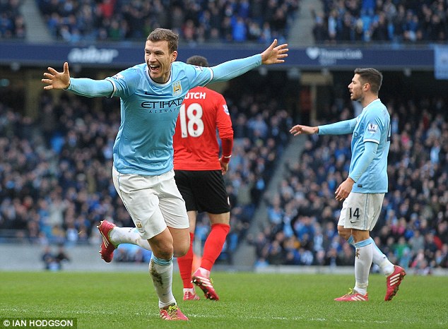 Manchester City Raih Gol ke-100 dari Edin Dzecko atas Cardiff